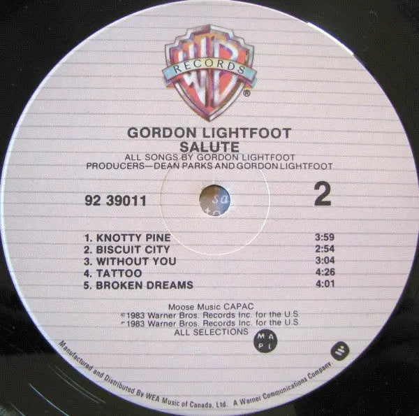 Gordon Lightfoot – Salute - 1983 Original in Shrinkwrap!