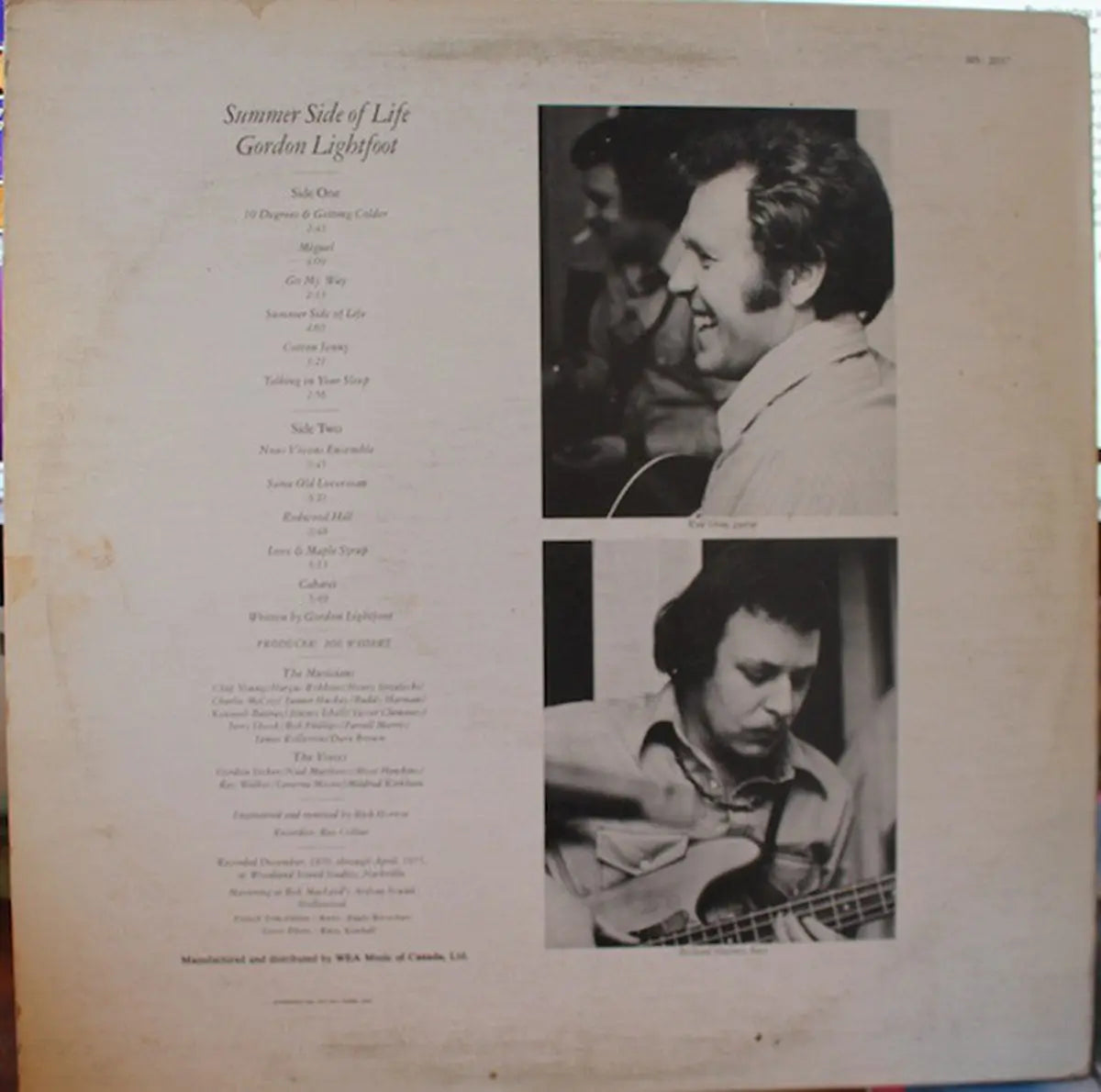 Gordon Lightfoot – Summer Side Of Life - 1972 Original