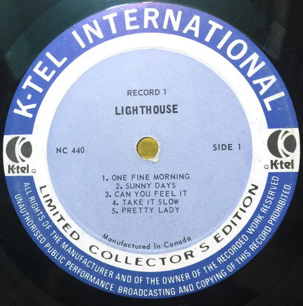 Lighthouse – K-tel Presents Lighthouse; 20 Great Hits - 1975 Original