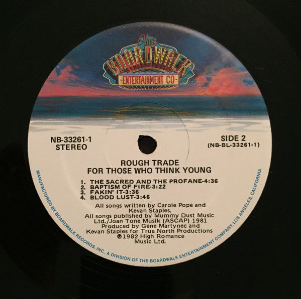 Rough Trade – For Those Who Think Young - 1982 US Pressing!