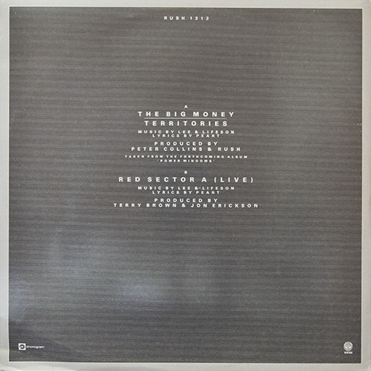 Rush – The Big Money - 1985 UK Pressing