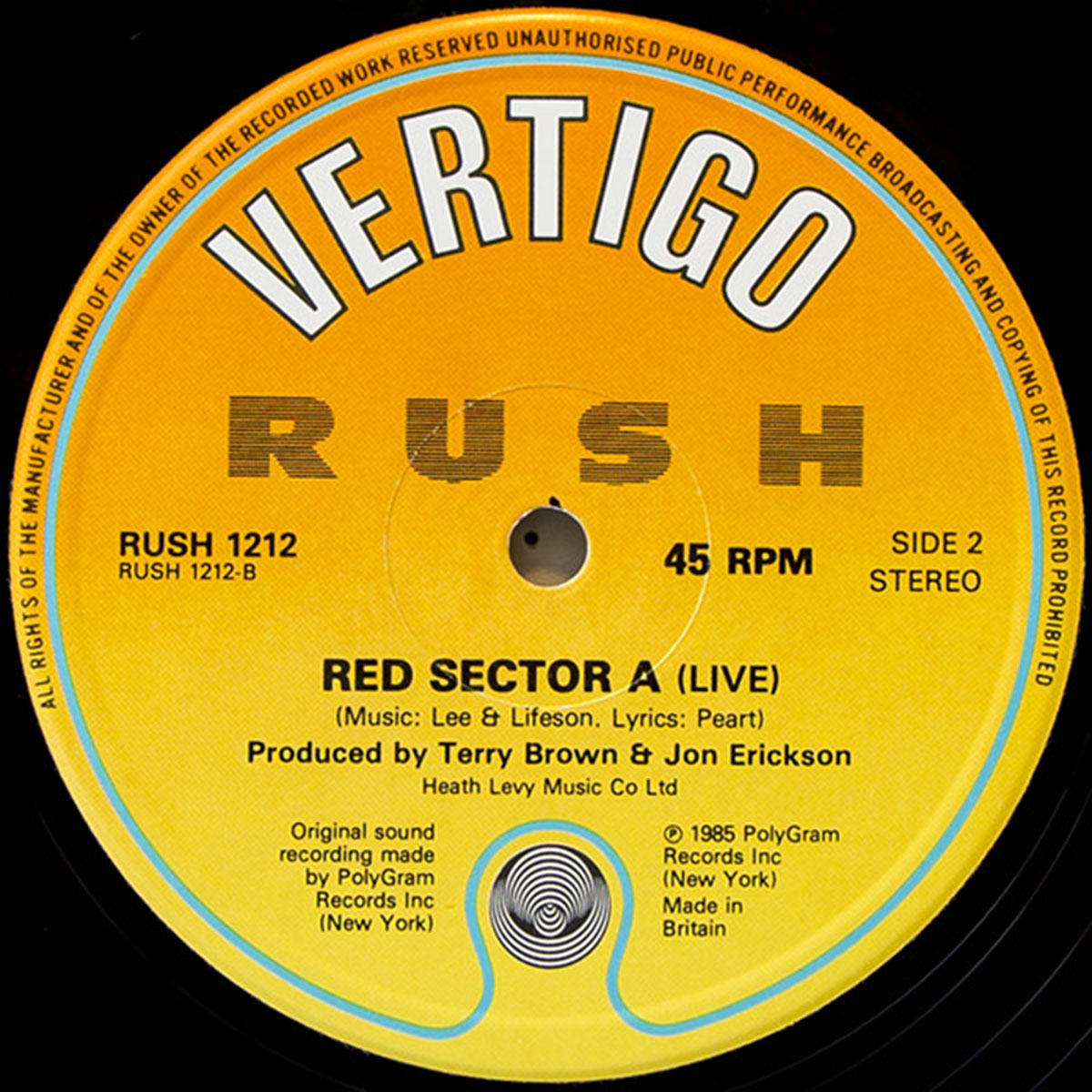 Rush – The Big Money - 1985 UK Pressing