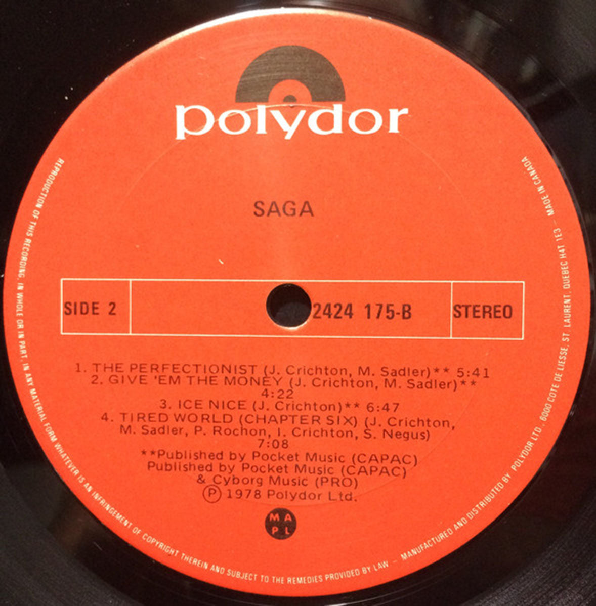 Saga – Saga - 1978 Original
