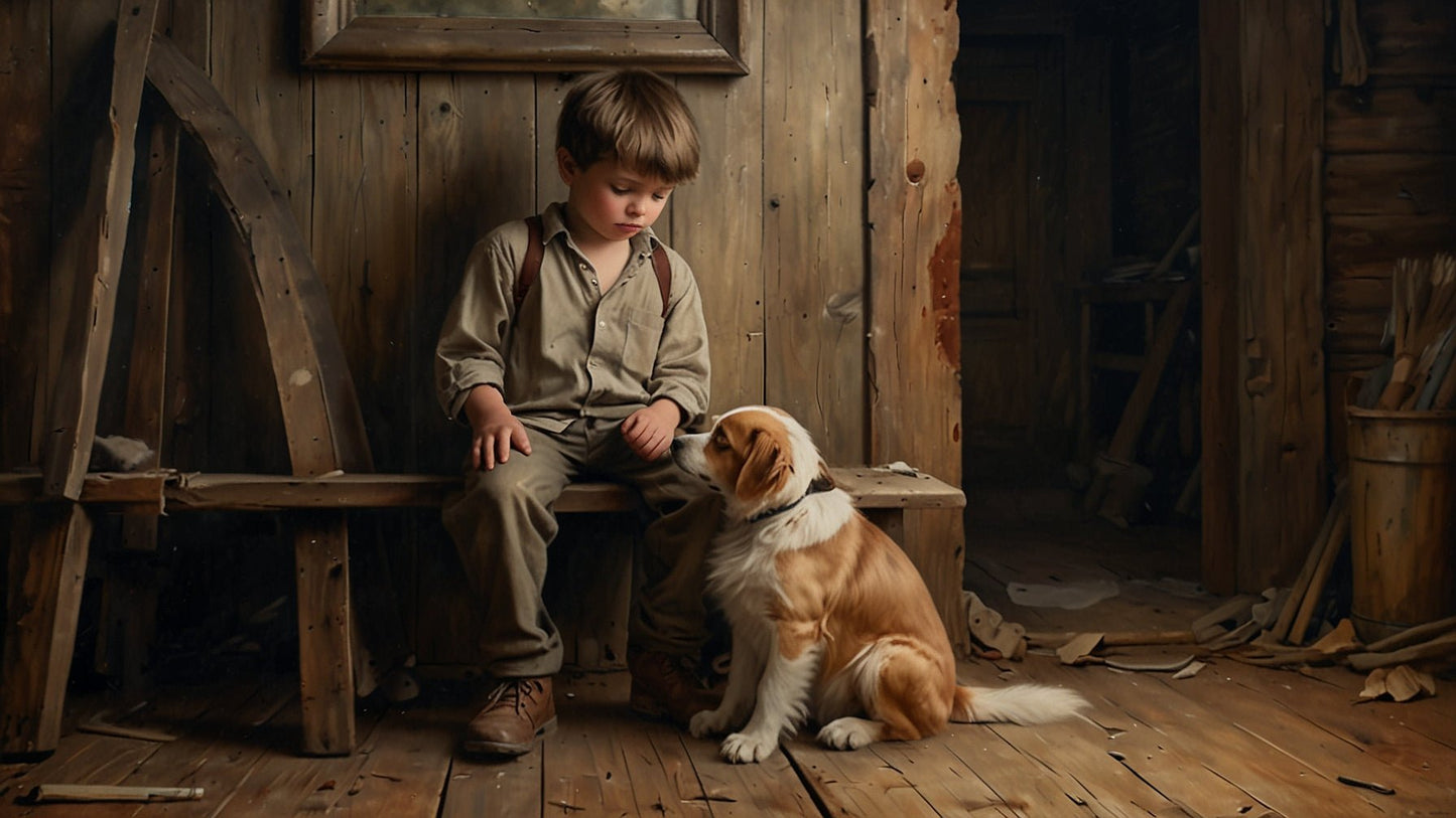 A Boy and His Dog: Romantic Era Inspired Digital Downloads - 10 Images - Jack Righteous