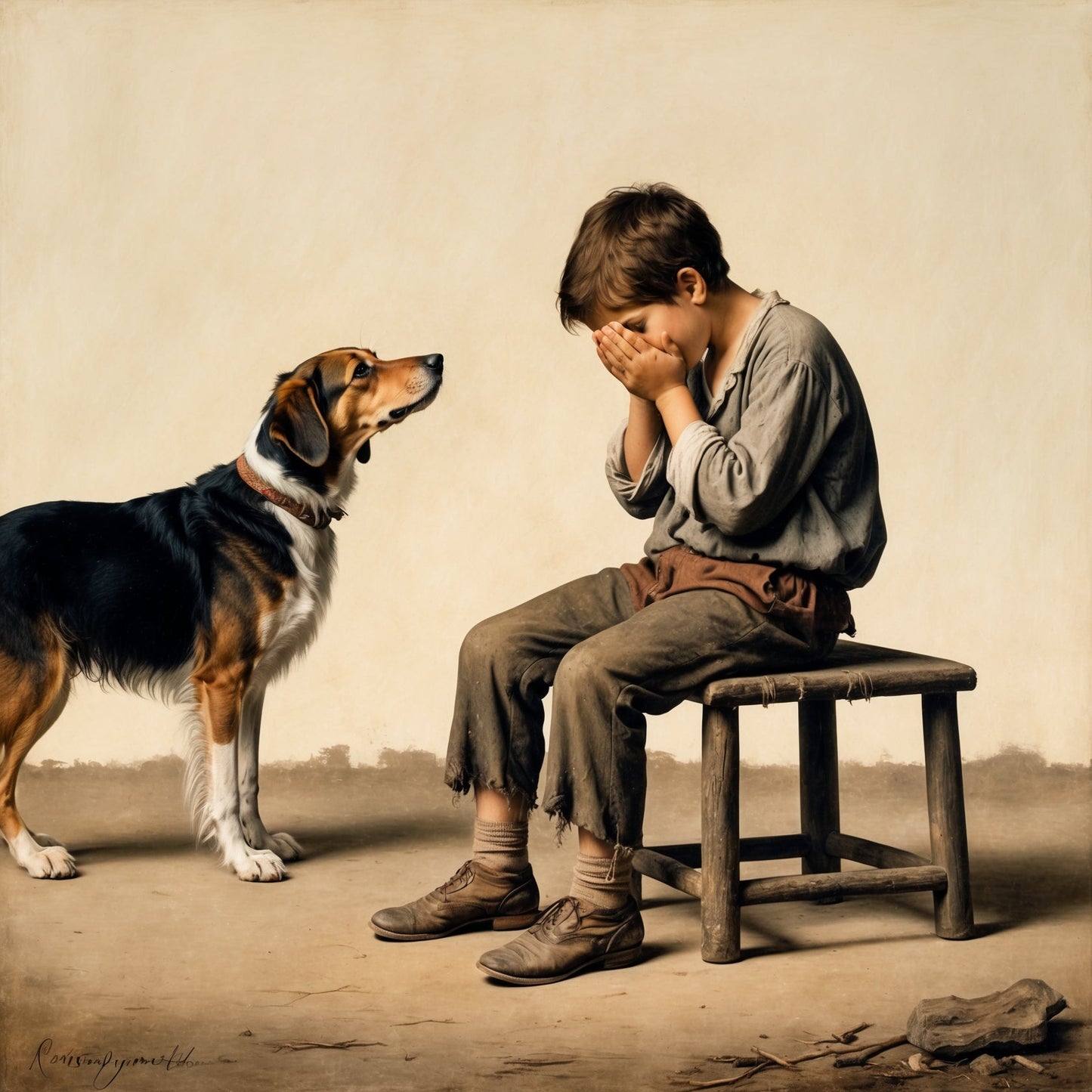 A Boy and His Dog: Romantic Era Inspired Digital Downloads - 10 Images - Jack Righteous