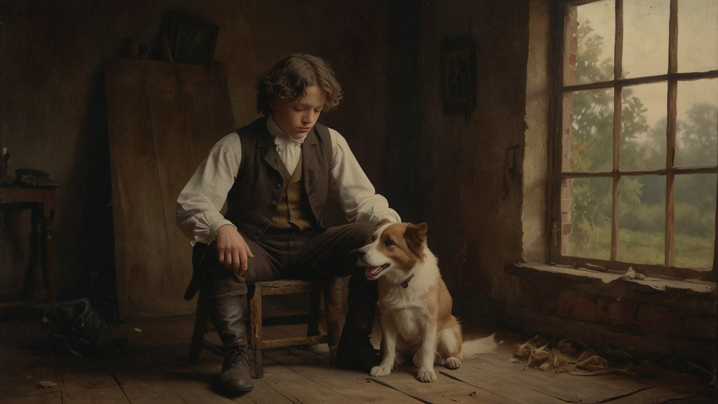 A Boy and His Dog: Romantic Era Inspired Digital Downloads - 10 Images - Jack Righteous