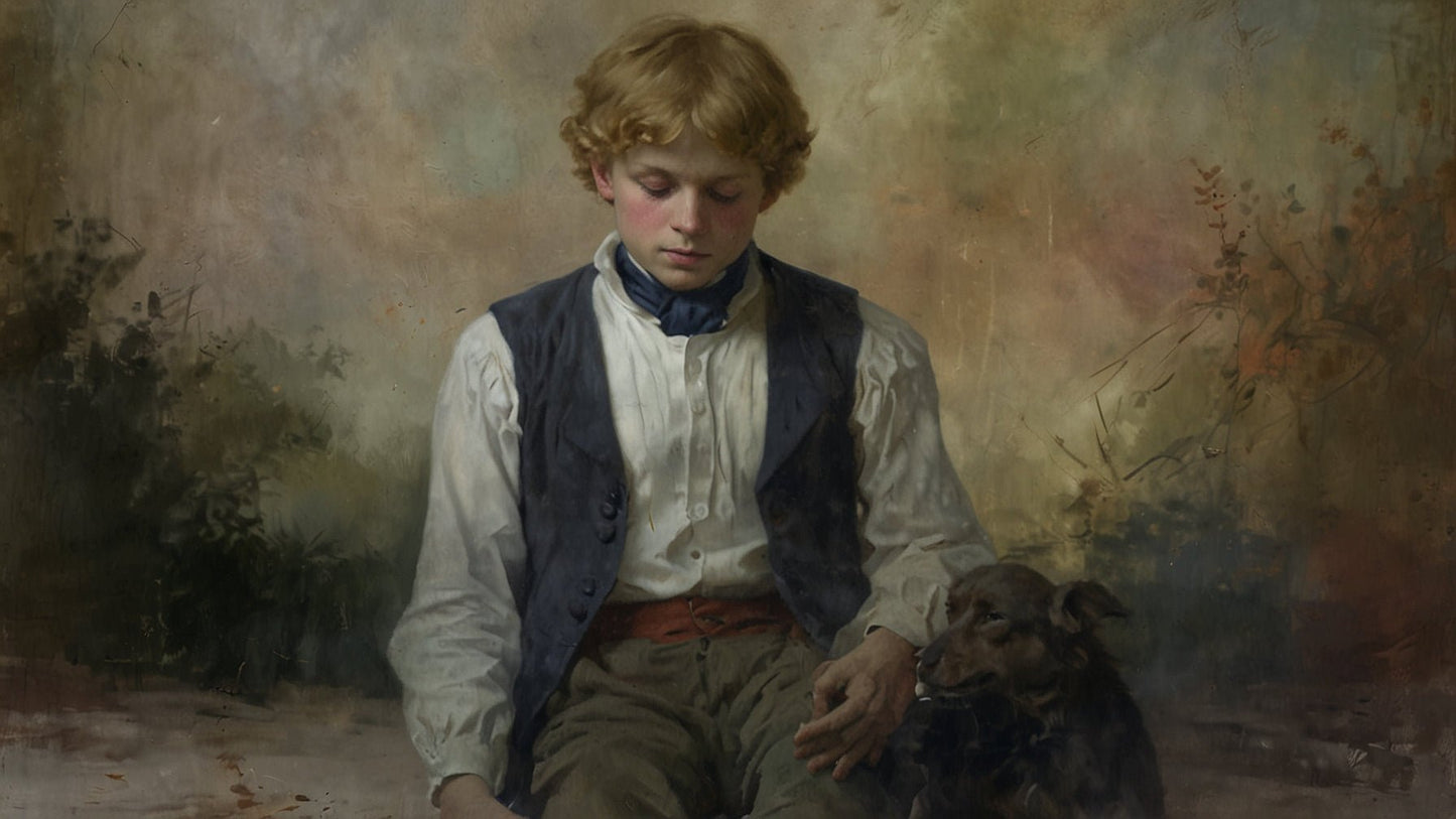 A Boy and His Dog: Romantic Era Inspired Digital Downloads - 10 Images - Jack Righteous