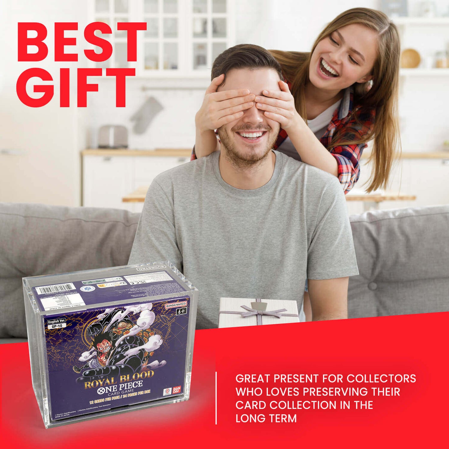 Acrylic Case Display for Bandai One Piece OPP 4 - 6 TCG Booster Box English Pack of 1 - Jack Righteous