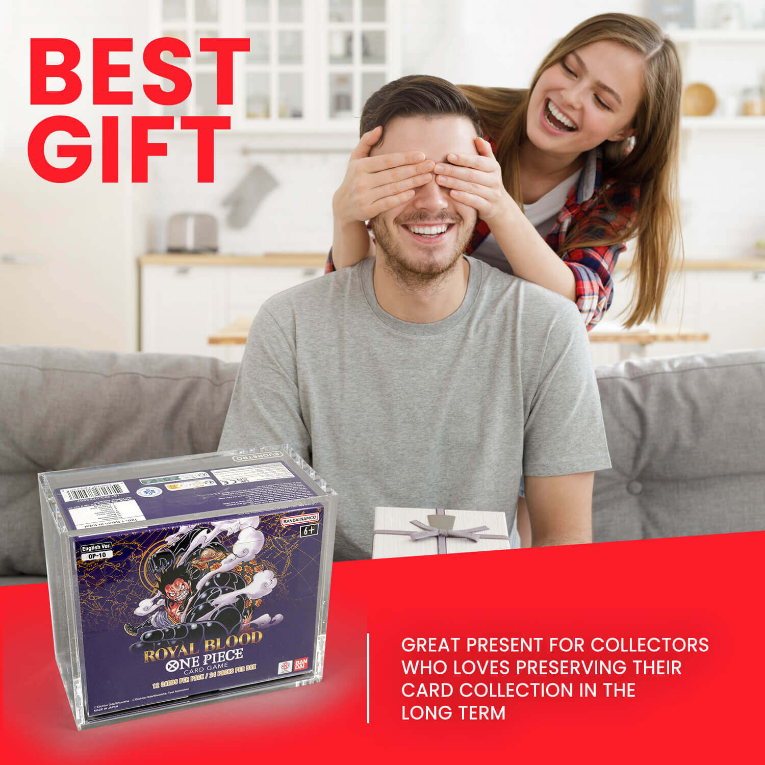 Acrylic Case Display for Bandai One Piece OPP 4 - 6 TCG Booster Box English Pack of 1 - Jack Righteous