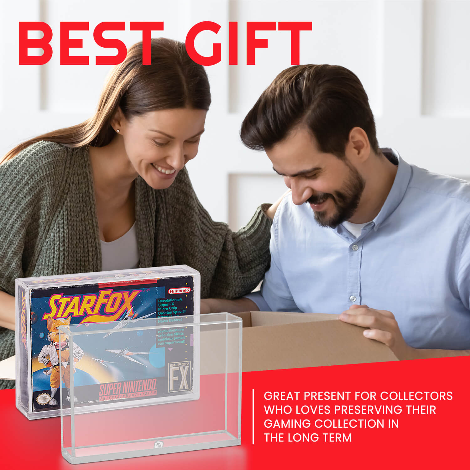 Acrylic Display Protector for SNES Games and N64 Game Box - Pack of 2 - Jack Righteous