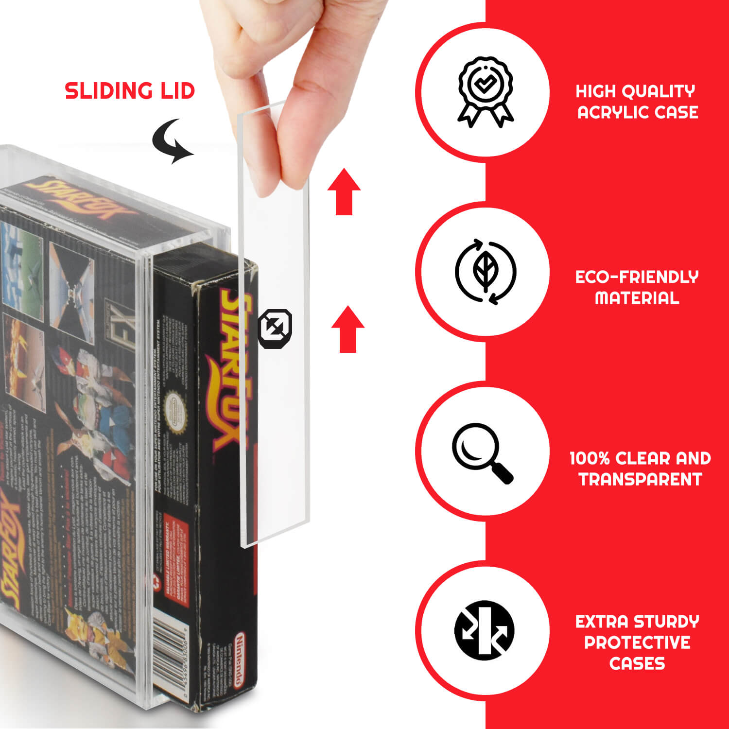 Acrylic Display Protector for SNES Games and N64 Game Box - Pack of 2 - Jack Righteous