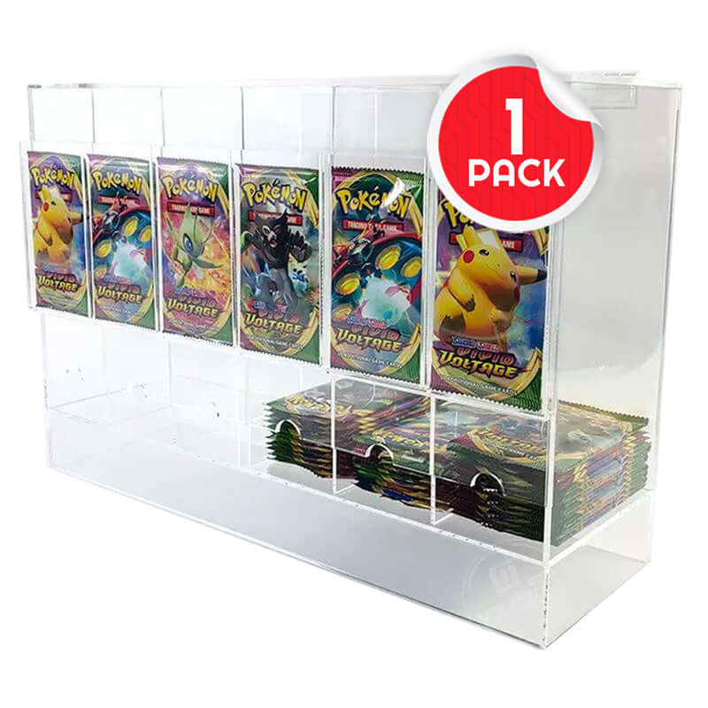 Acrylic Display Stand for Booster DispenserPacks – Retail Counter Unit with Top Shelf - Jack Righteous