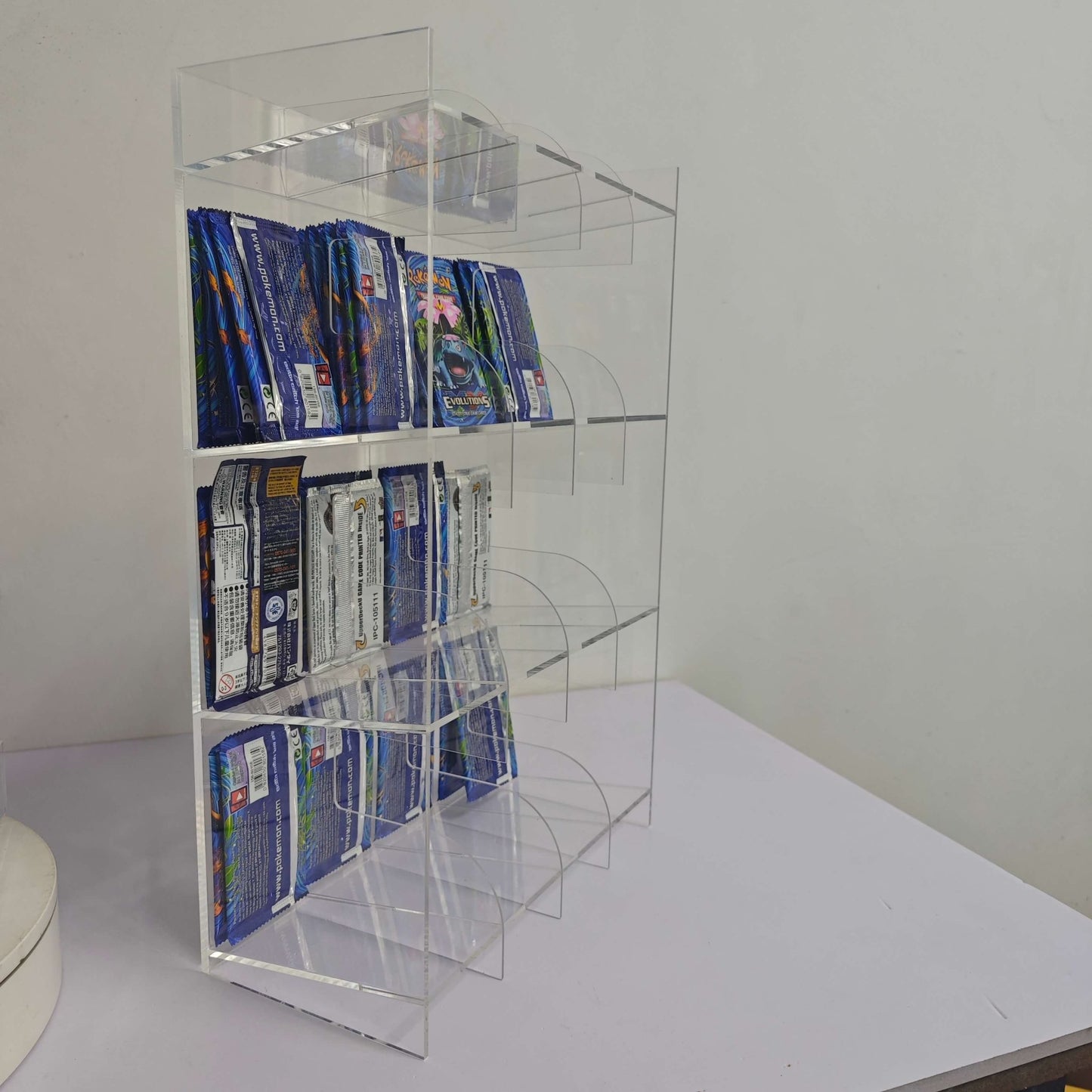 Acrylic Display Stand for Booster DispenserPacks – Retail Counter Unit with Top Shelf - Jack Righteous