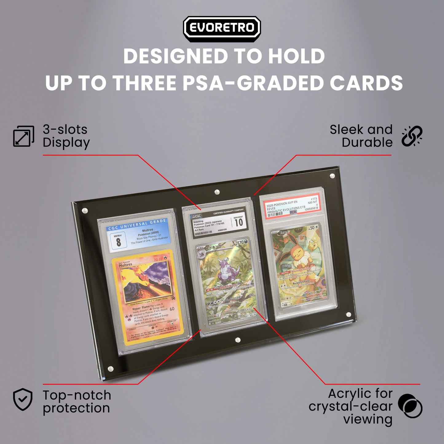 Acrylic Frame for PSA - 3 Slots - Jack Righteous