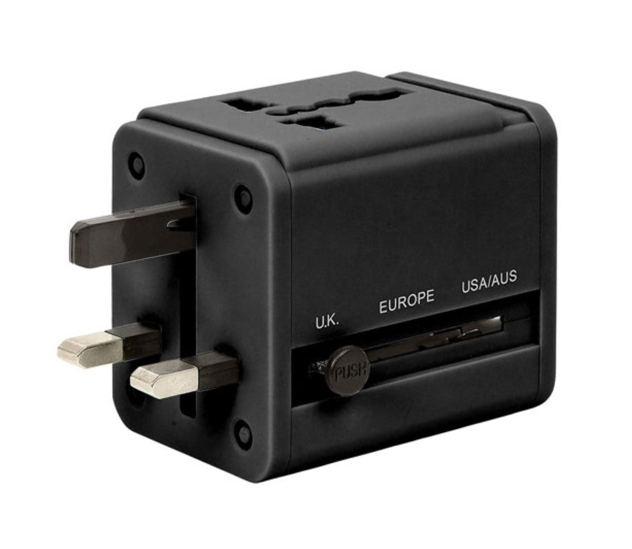 Adaptateur de voyage universel de ReTrak avec USB - Noir - Jack Righteous