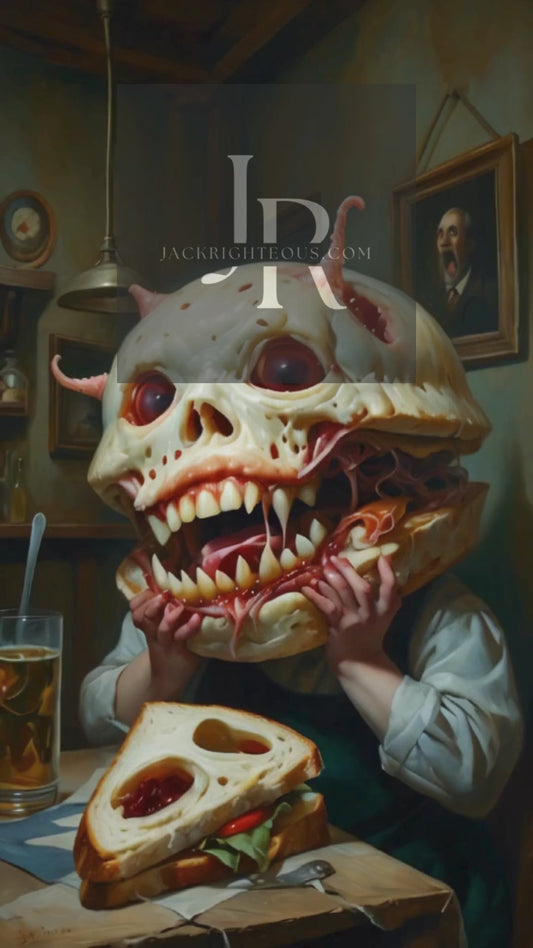 Scary Sandwich Canvas Bundle: Unique Horror-Themed Visuals for Spotify — video still used as static product cover