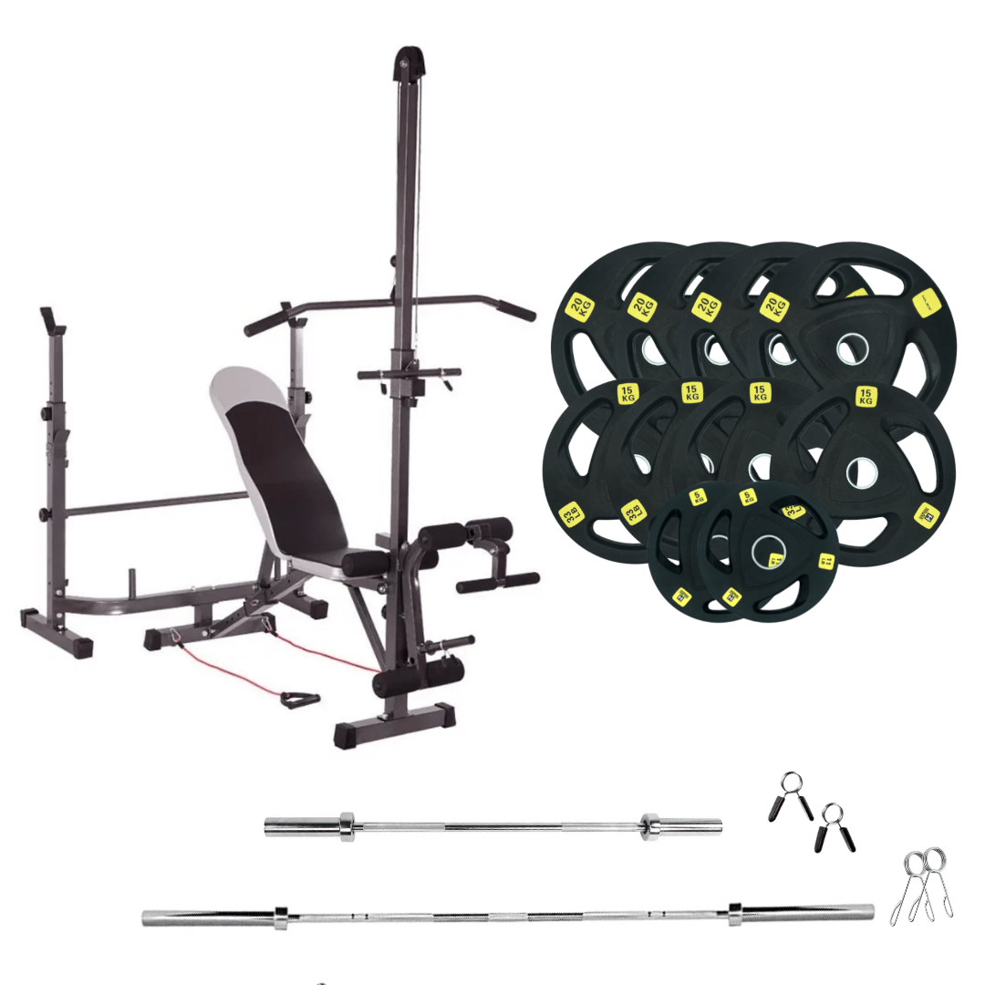 Adjustable Workout Bench with Weight Sets - Jack Righteous