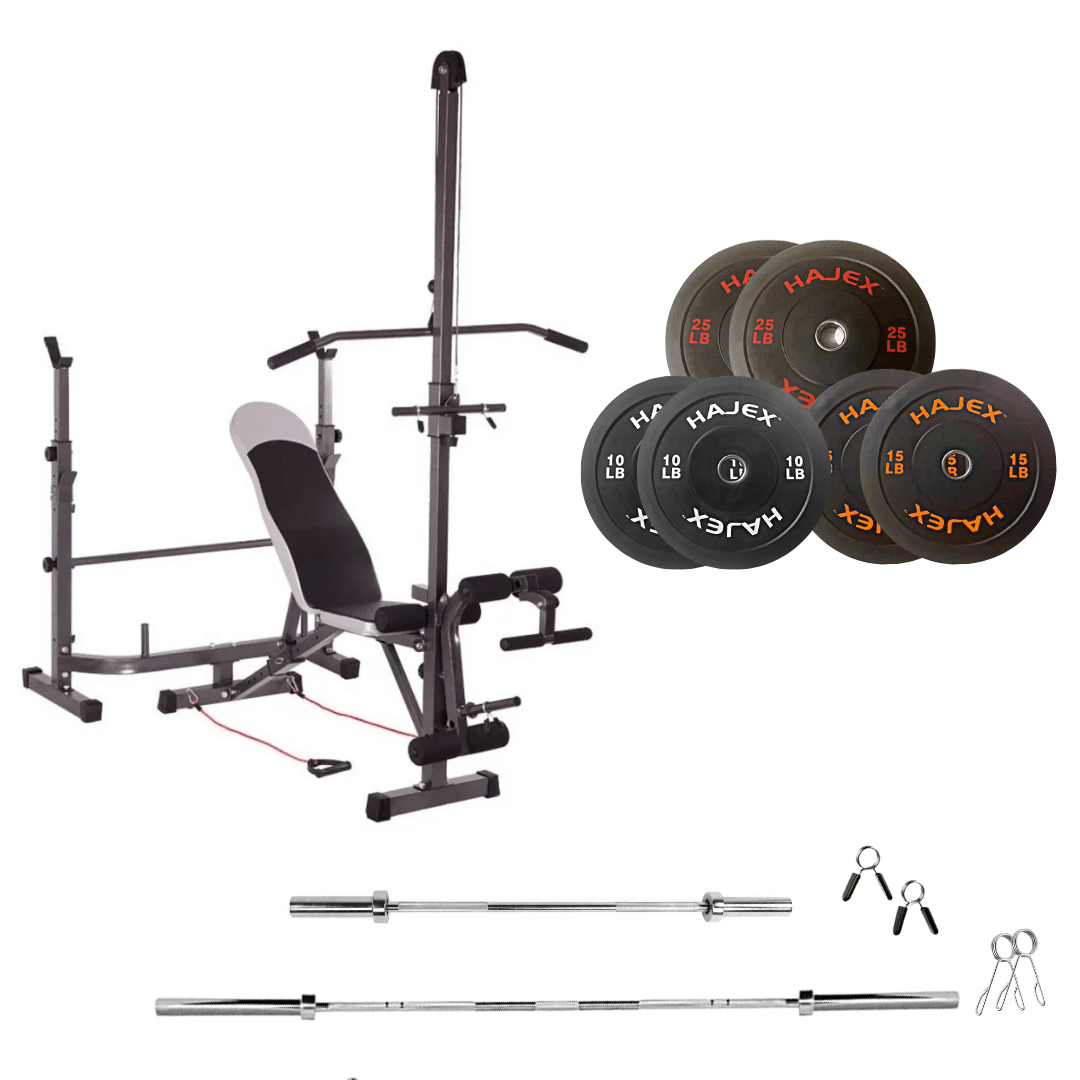 Adjustable Workout Bench with Weight Sets - Jack Righteous