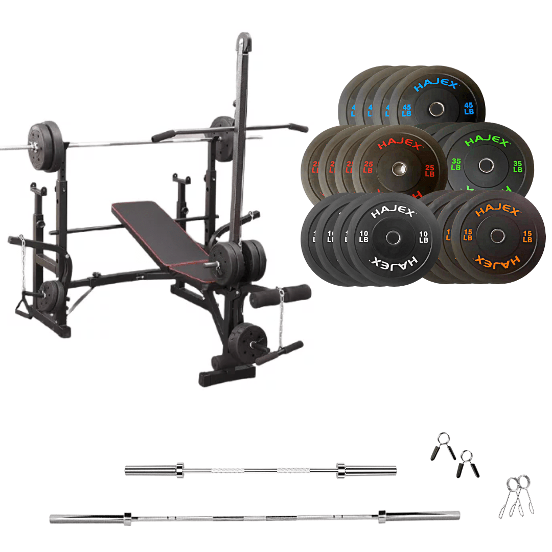 Adjustable Workout Bench with Weight Sets - Jack Righteous