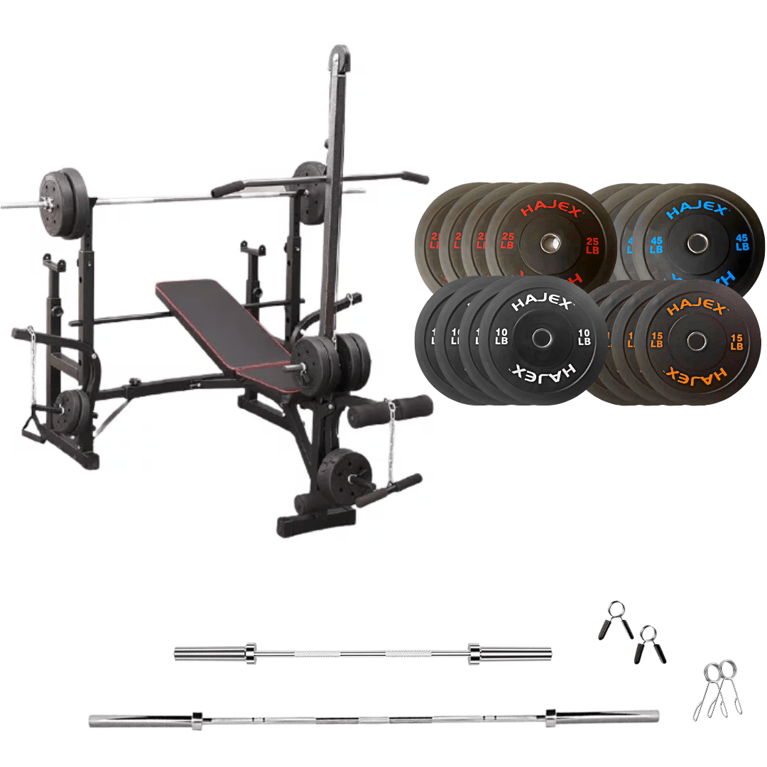 Adjustable Workout Bench with Weight Sets - Jack Righteous