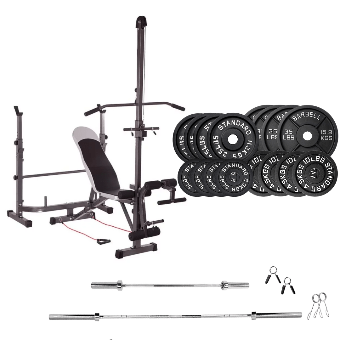Adjustable Workout Bench with Weight Sets - Jack Righteous