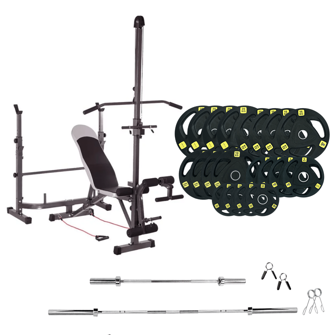 Adjustable Workout Bench with Weight Sets - Jack Righteous