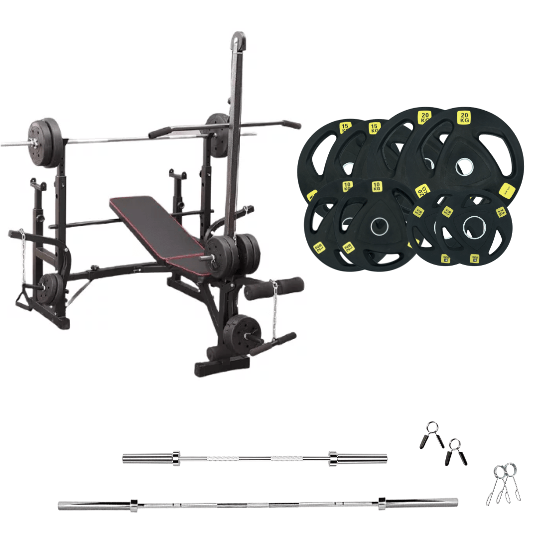 Adjustable Workout Bench with Weight Sets - Jack Righteous