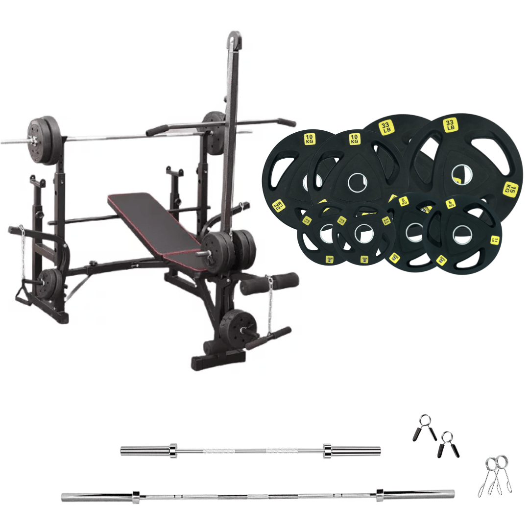 Adjustable Workout Bench with Weight Sets - Jack Righteous