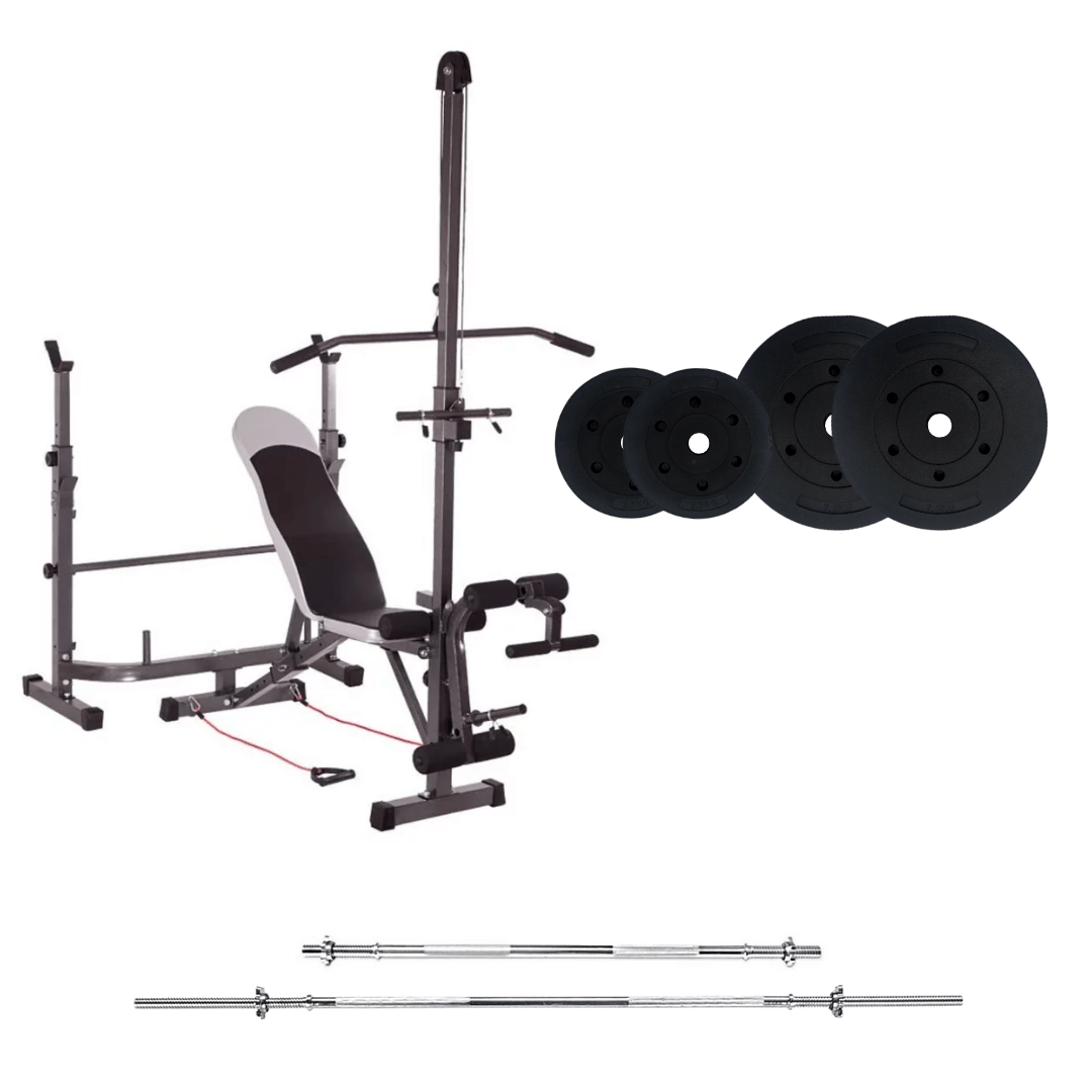 Adjustable Workout Bench with Weight Sets - Jack Righteous