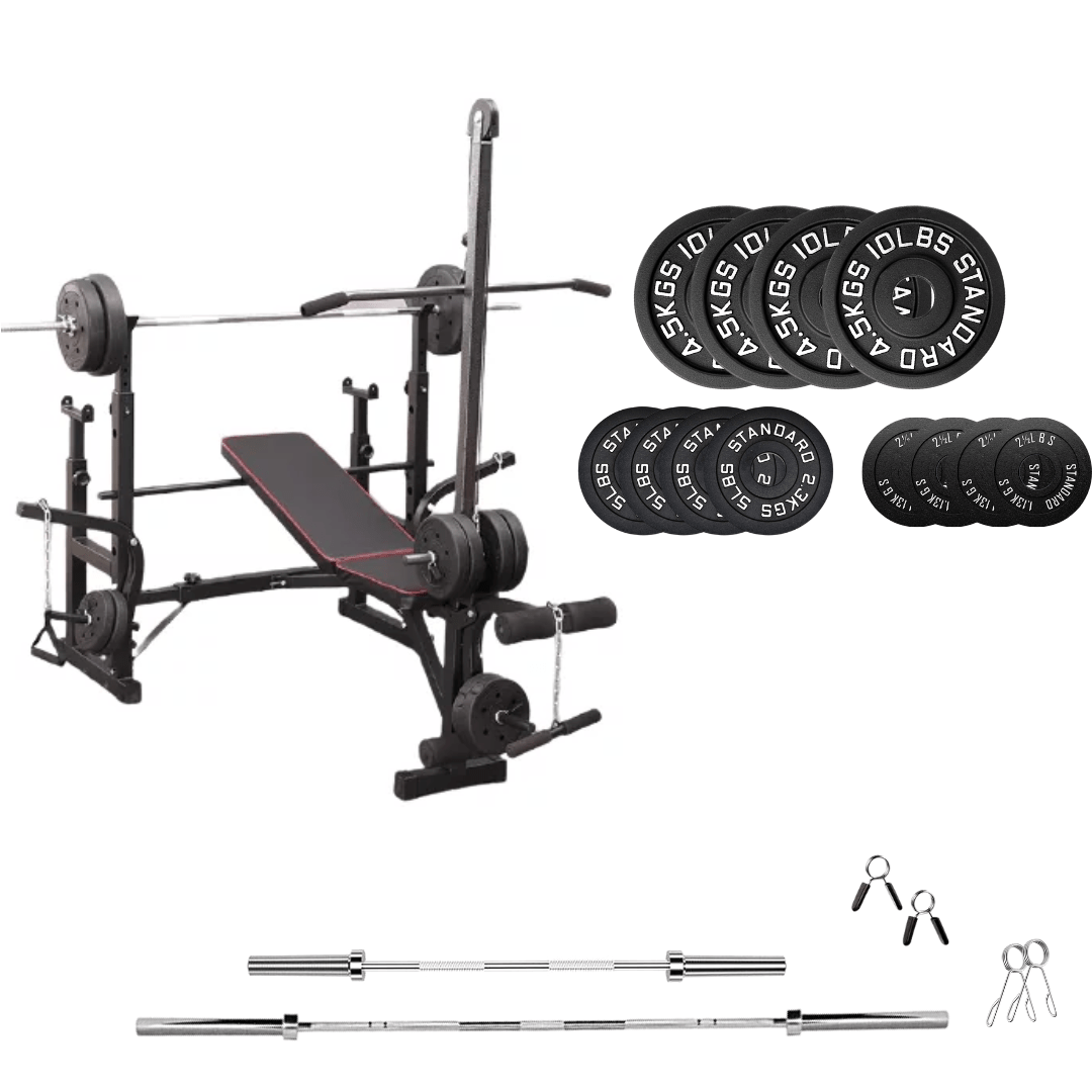 Adjustable Workout Bench with Weight Sets - Jack Righteous