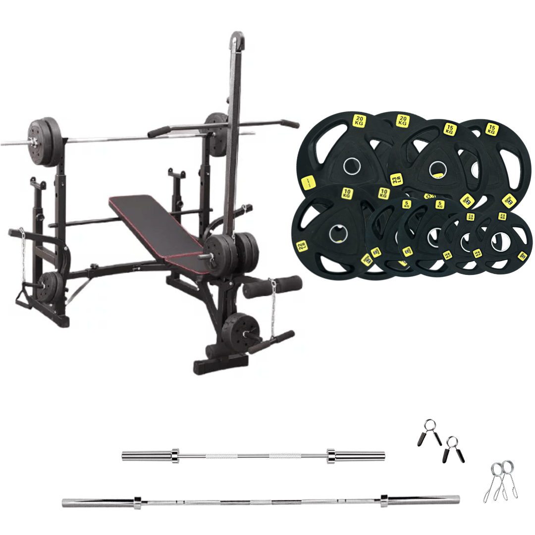 Adjustable Workout Bench with Weight Sets - Jack Righteous