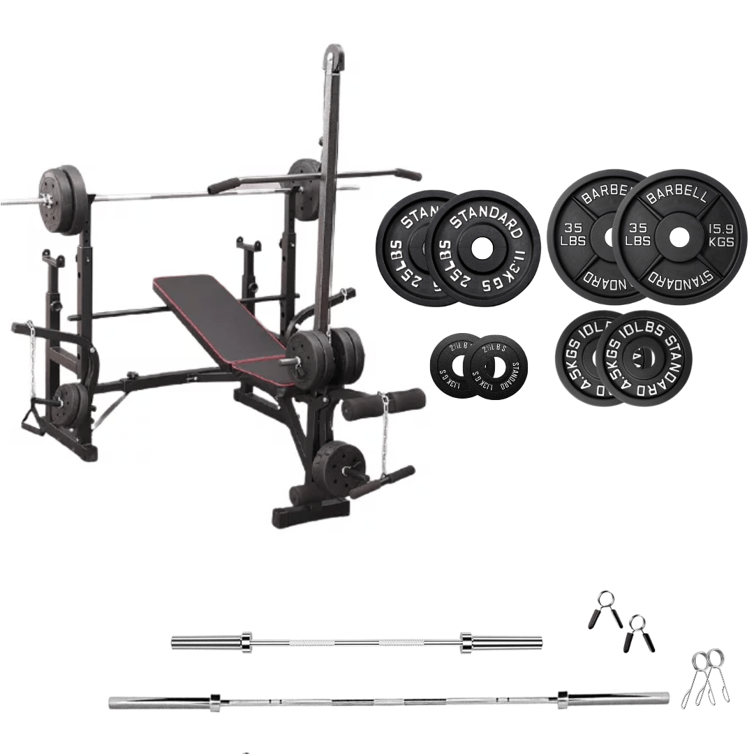 Adjustable Workout Bench with Weight Sets - Jack Righteous