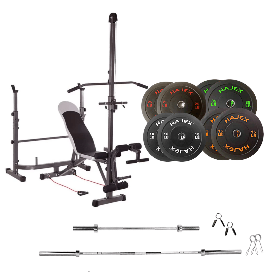 Adjustable Workout Bench with Weight Sets - Jack Righteous