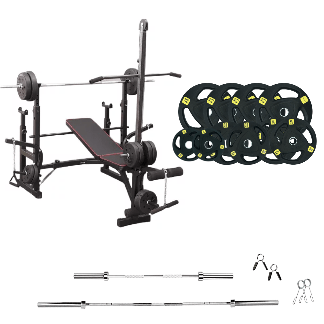 Adjustable Workout Bench with Weight Sets - Jack Righteous