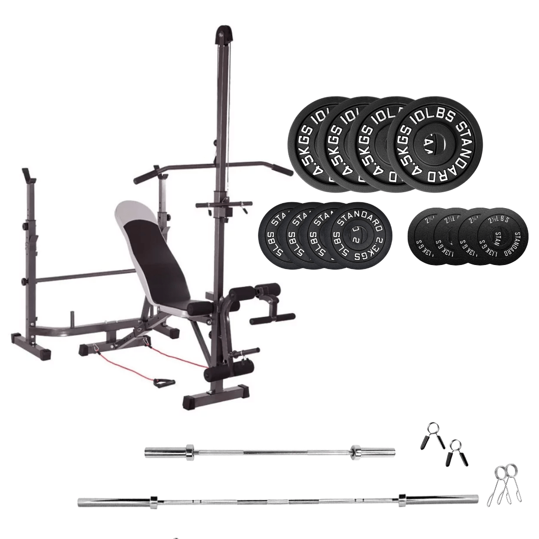 Adjustable Workout Bench with Weight Sets - Jack Righteous