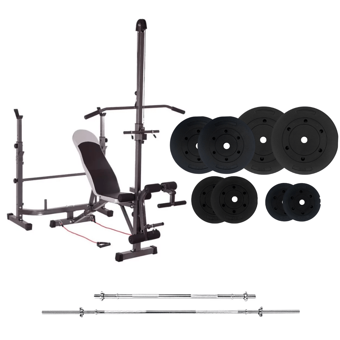 Adjustable Workout Bench with Weight Sets - Jack Righteous