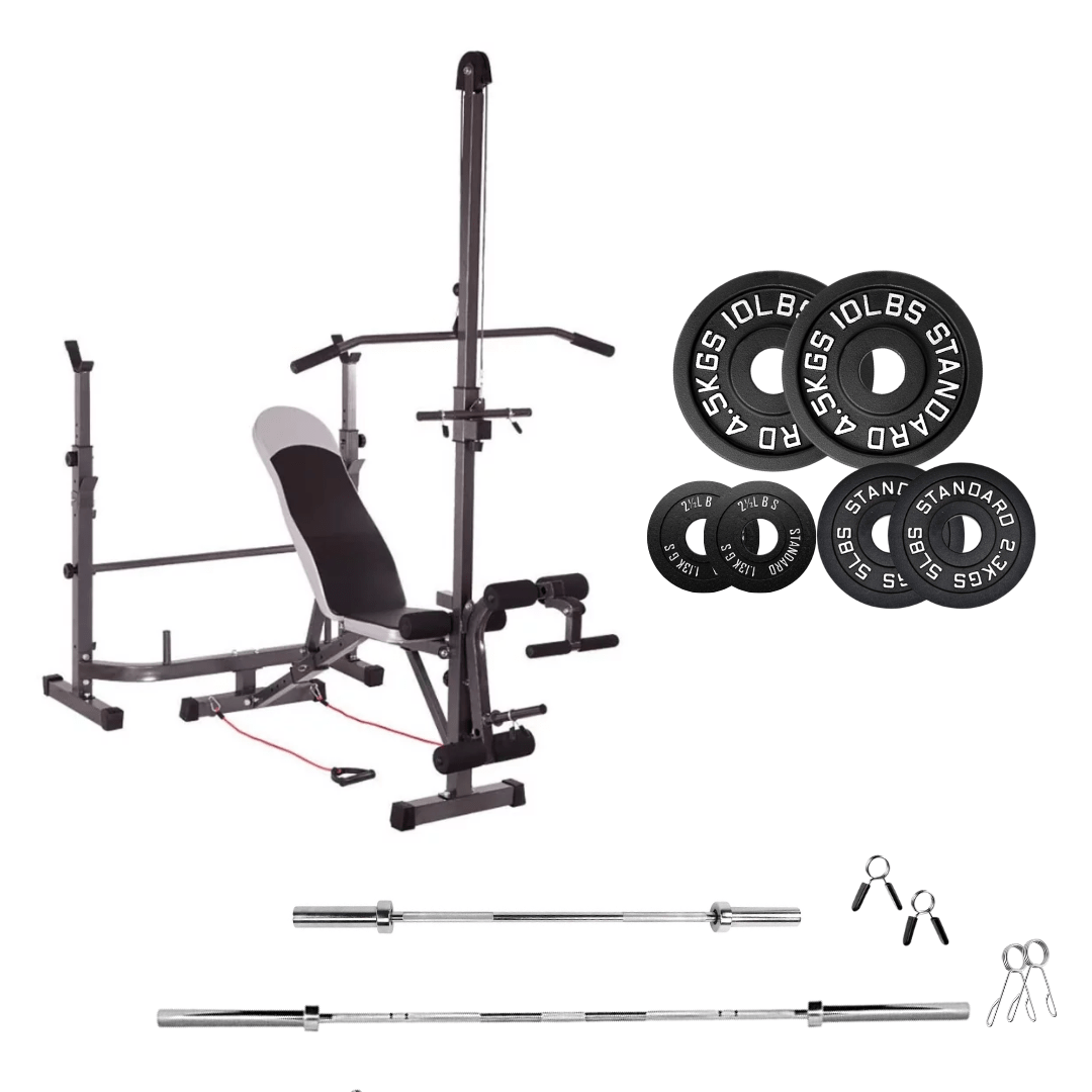 Adjustable Workout Bench with Weight Sets - Jack Righteous