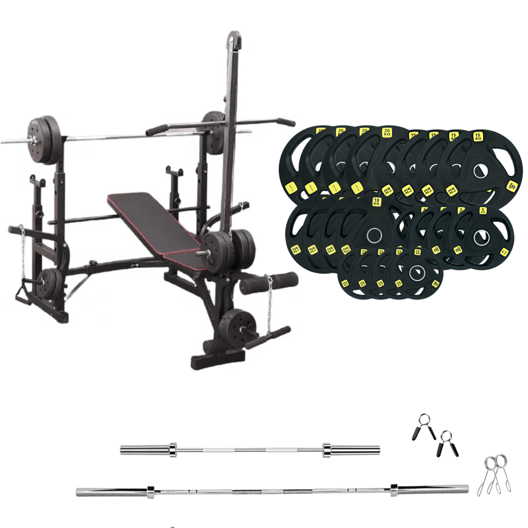 Adjustable Workout Bench with Weight Sets - Jack Righteous