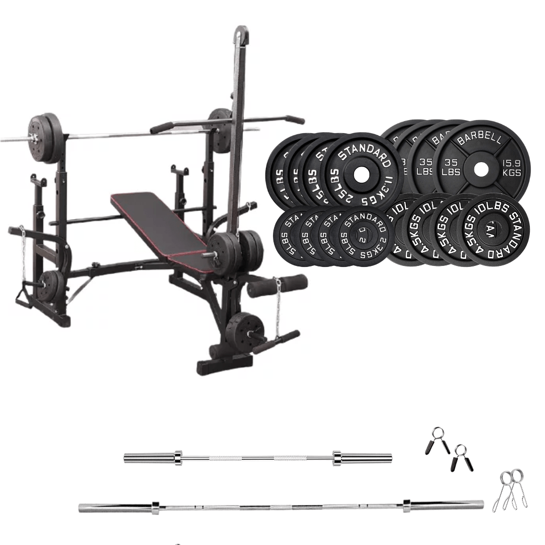 Adjustable Workout Bench with Weight Sets - Jack Righteous