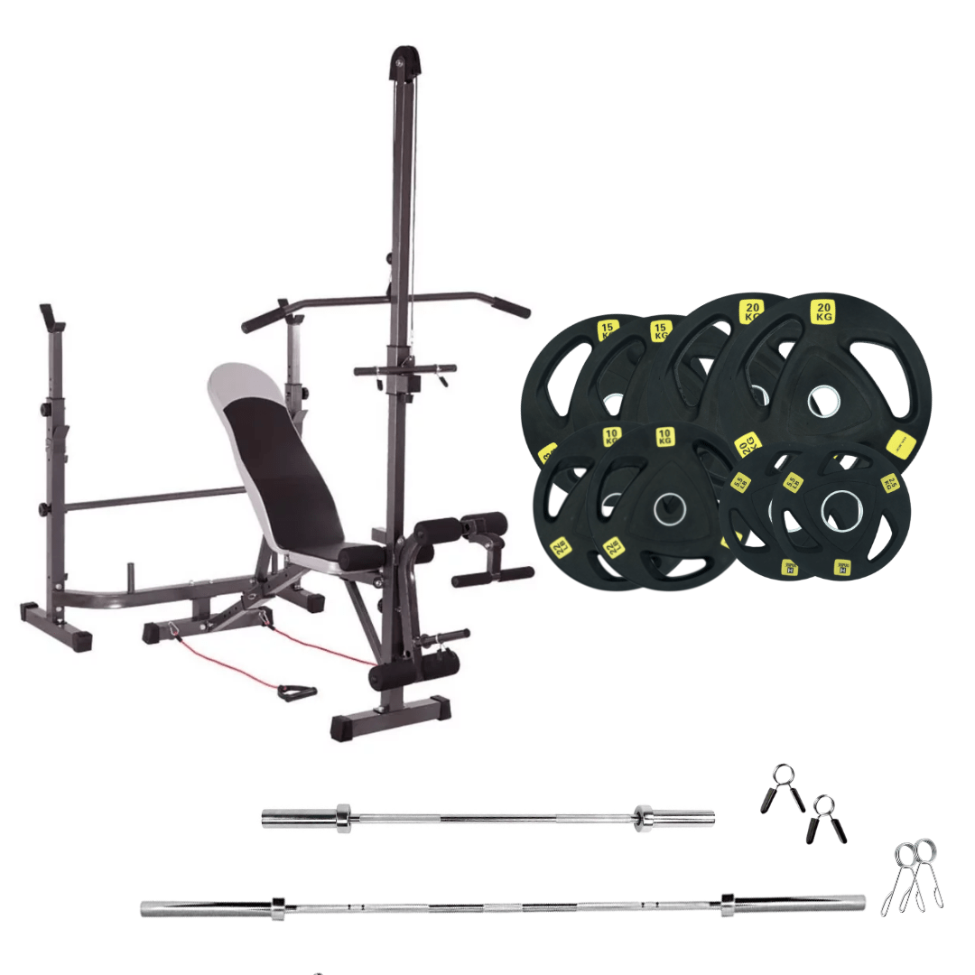 Adjustable Workout Bench with Weight Sets - Jack Righteous