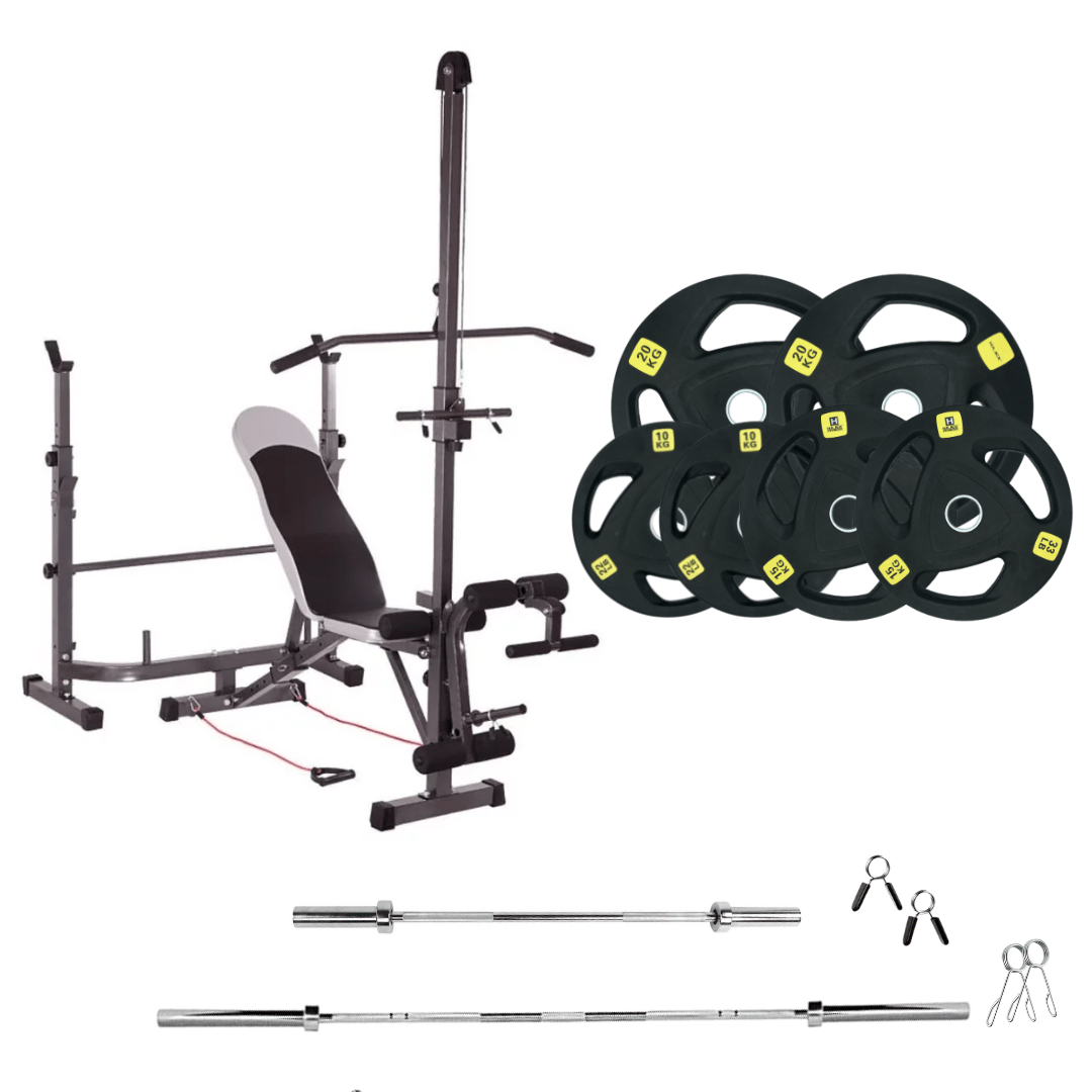 Adjustable Workout Bench with Weight Sets - Jack Righteous