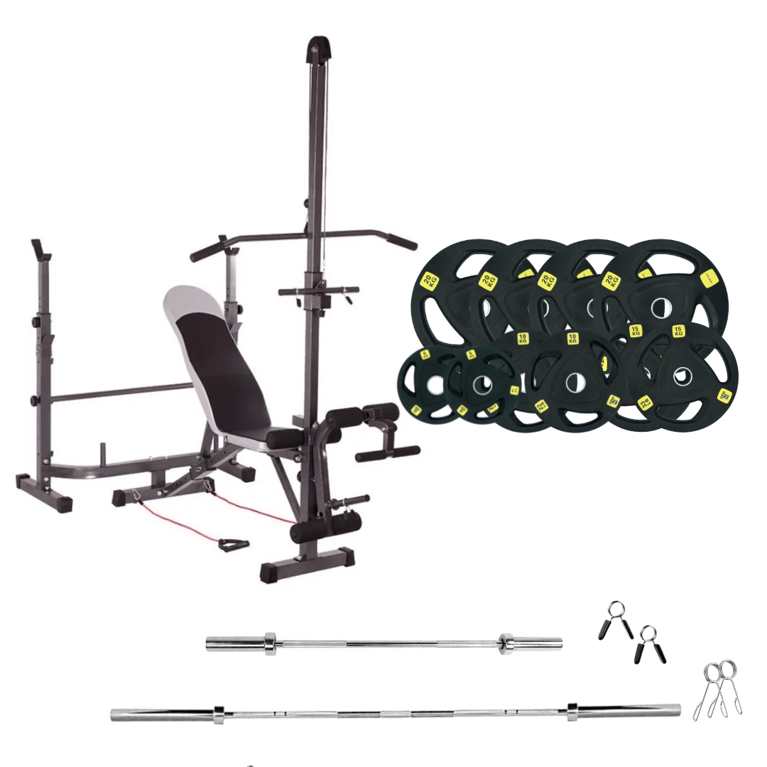 Adjustable Workout Bench with Weight Sets - Jack Righteous