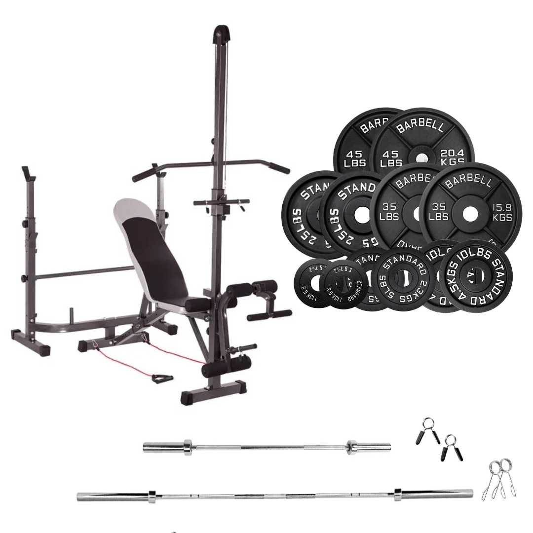 Adjustable Workout Bench with Weight Sets - Jack Righteous