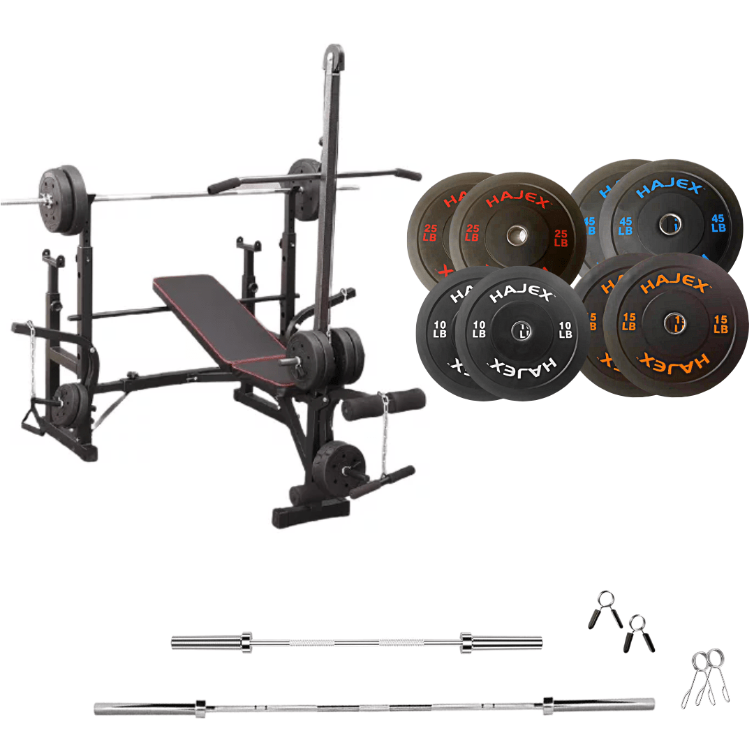 Adjustable Workout Bench with Weight Sets - Jack Righteous