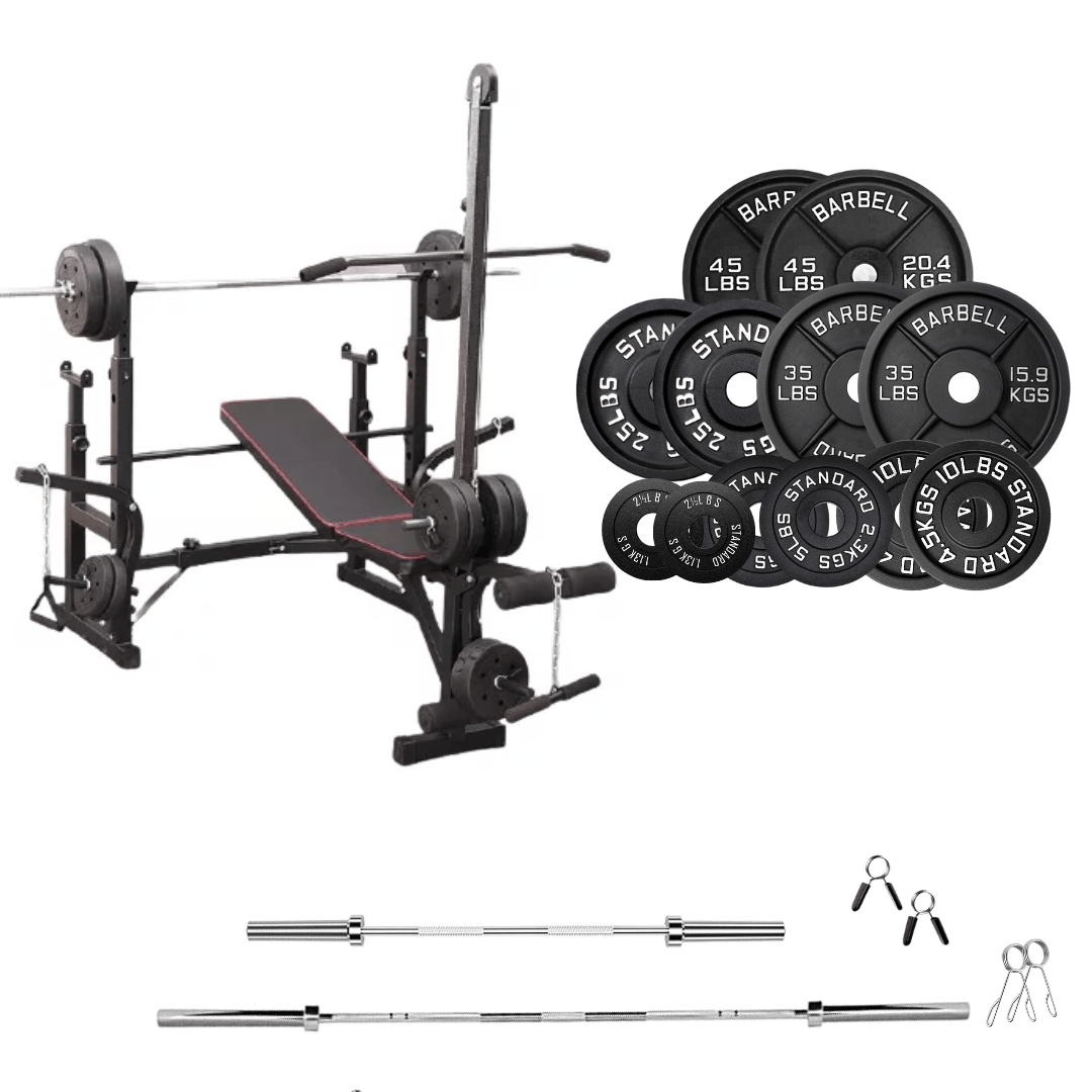 Adjustable Workout Bench with Weight Sets - Jack Righteous