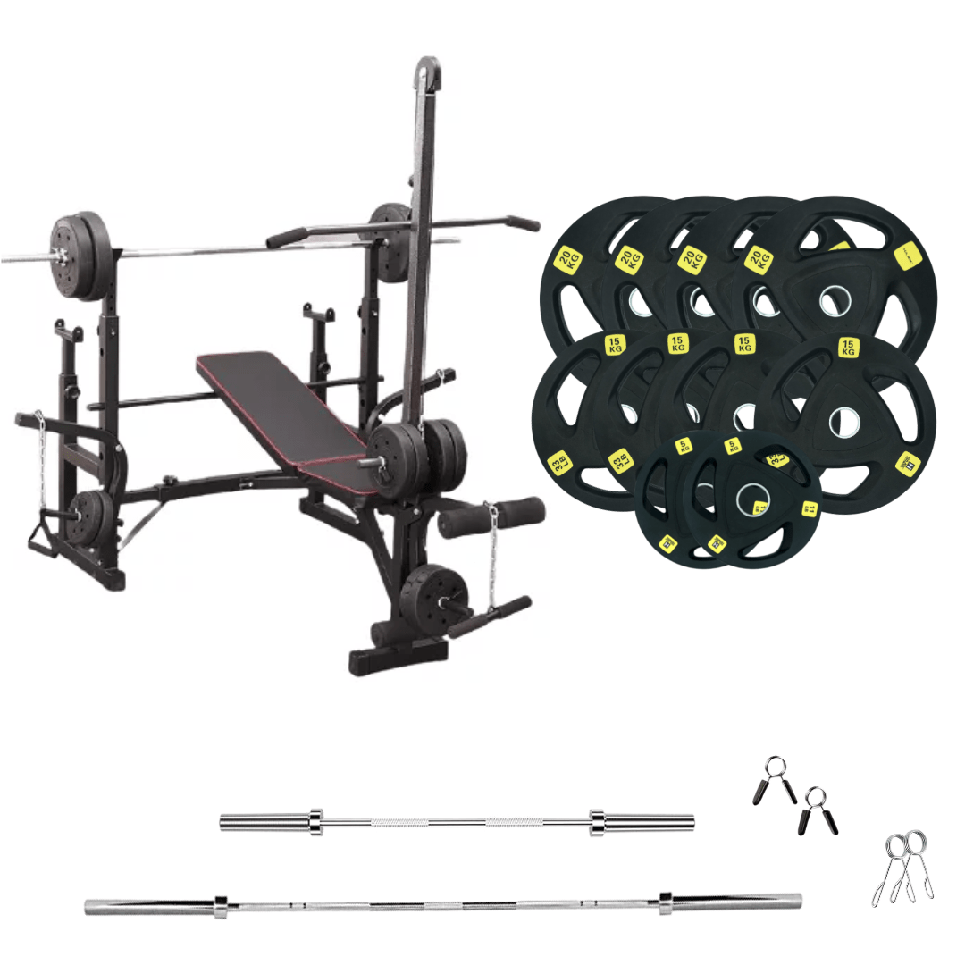Adjustable Workout Bench with Weight Sets - Jack Righteous