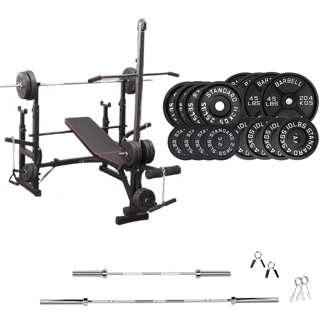Adjustable Workout Bench with Weight Sets - Jack Righteous