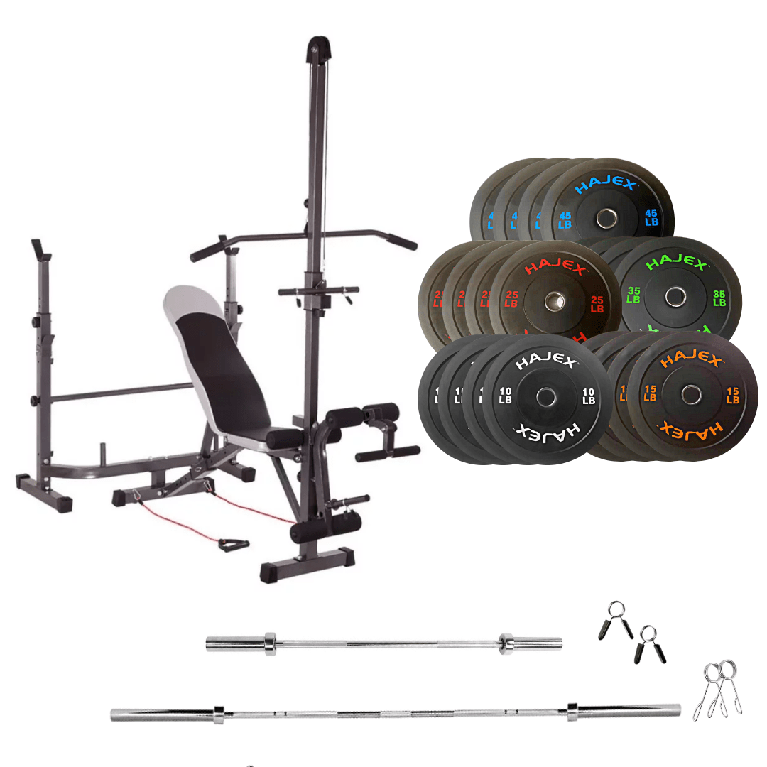 Adjustable Workout Bench with Weight Sets - Jack Righteous