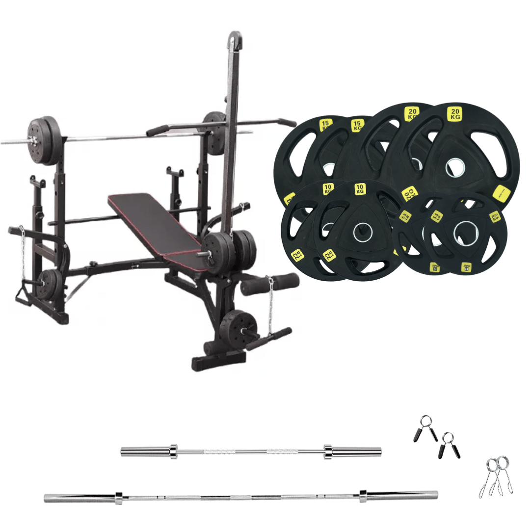 Adjustable Workout Bench with Weight Sets - Jack Righteous
