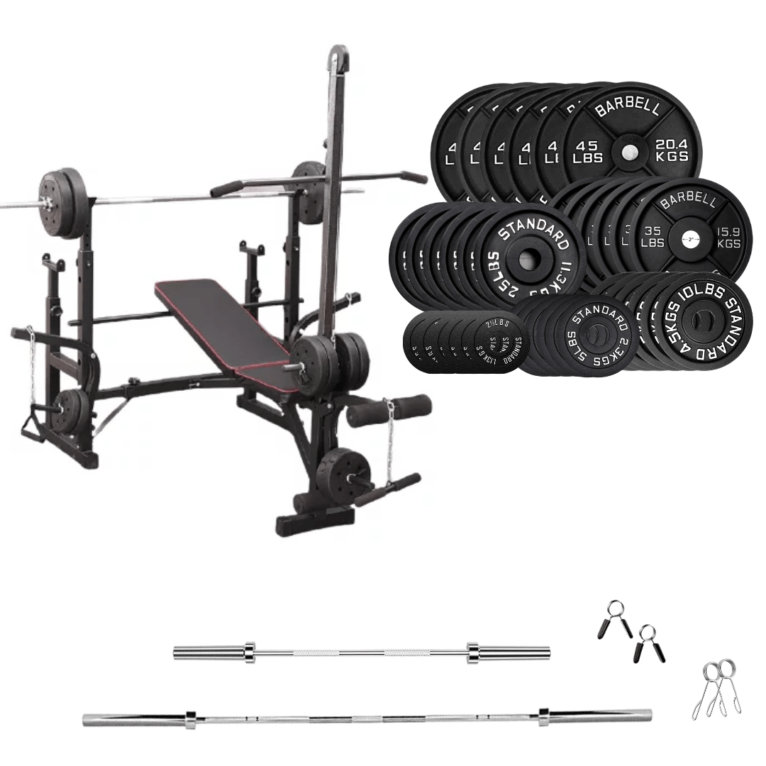 Adjustable Workout Bench with Weight Sets - Jack Righteous